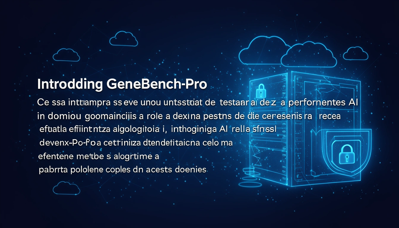 Imagine editoriala generata pentru articolul: OpenAI prezinta GeneBench-Pro pentru evaluarea modelelor in genomica
