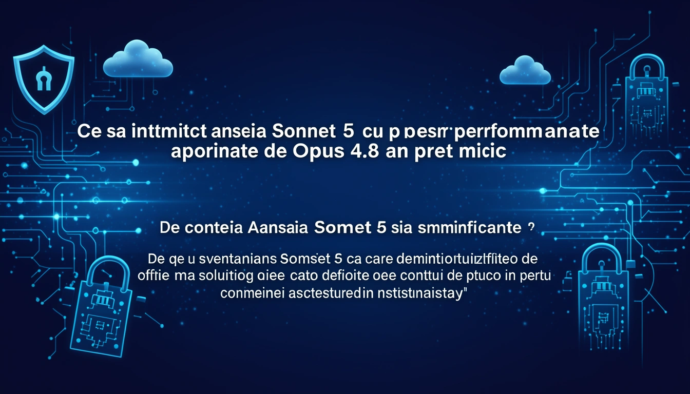 Imagine editoriala generata pentru articolul: Anthropic lanseaza Sonnet 5 cu performante apropiate de Opus 4.8