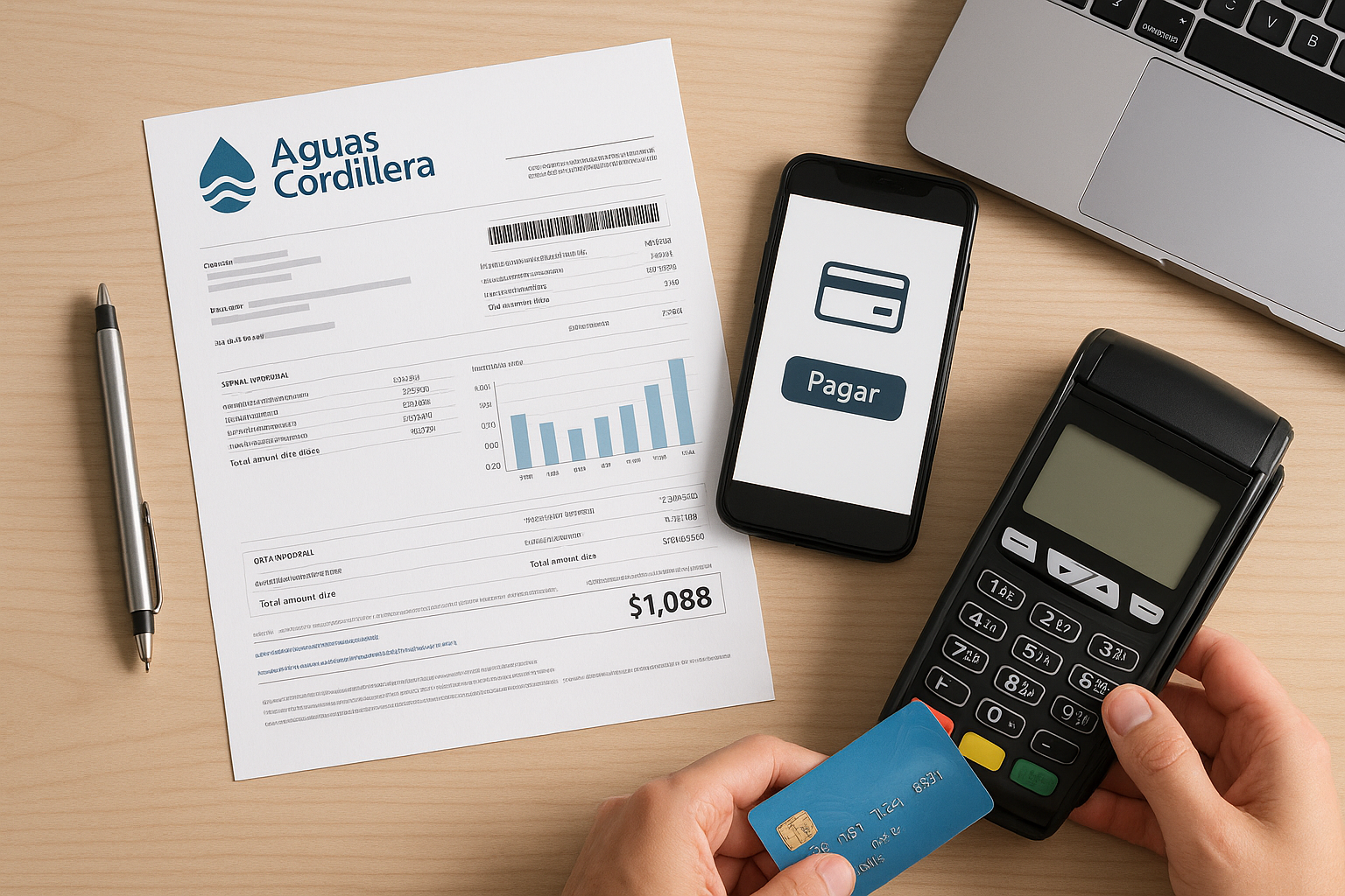 Cómo pagar la boleta de Aguas cordillera